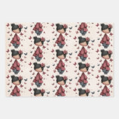 Feuille De Papier Cadeau Girl with Magic Wand and Butterflies Pattern (Devant 3)