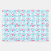 Feuille De Papier Cadeau girly gingham check pattern (Devant 3)