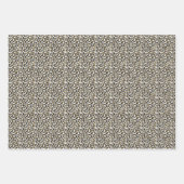 Feuille De Papier Cadeau Girly Glam Gold Empreinte de léopard Parties scint (Devant 2)