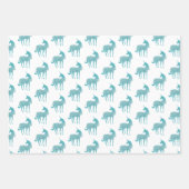 Feuille De Papier Cadeau Girly Glitz Aqua Turquoise Parties scintillant Uni (Devant)