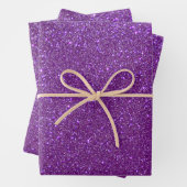 Feuille De Papier Cadeau Girly Sparkly Royal Purple Parties scintillant (En situation)