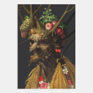 Feuille De Papier Cadeau Giuseppe Arcimboldo - Quatre saisons en une tête