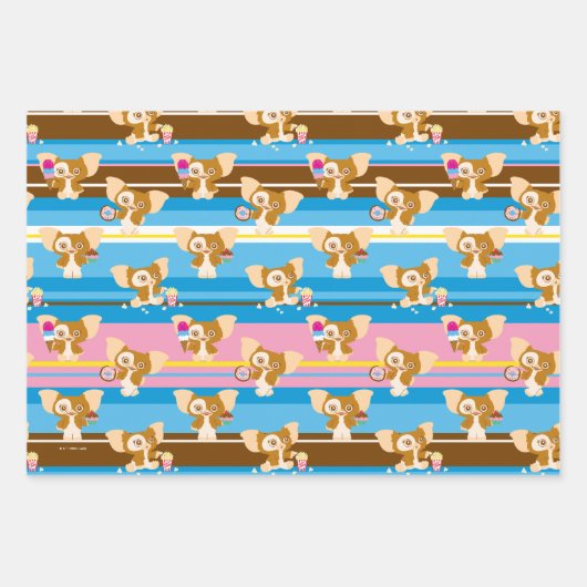 Feuille De Papier Cadeau Gizmo | Motif comique mignon (Devant 3)