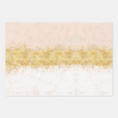 Feuille De Papier Cadeau Glace rose rouge or  (Devant 2)