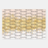 Feuille De Papier Cadeau Glace rose rouge or  (Devant)