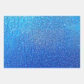 Feuille De Papier Cadeau Glace Sur Métal Bleu (Devant)