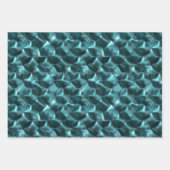 Feuille De Papier Cadeau Glam Abstrait bleu turquoise (Devant)