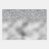 Feuille De Papier Cadeau Glam argenté (Devant)