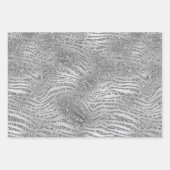 Feuille De Papier Cadeau Glam argenté (Devant 3)