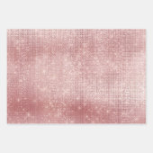 Feuille De Papier Cadeau Glam Blush rose brillant étincelle (Devant)