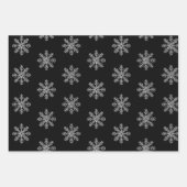 Feuille De Papier Cadeau Glam Christmas Père Noël Sleigh Snowflake Dot Part (Devant 2)