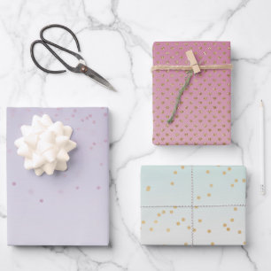 Feuille De Papier Cadeau Glam doré Ombre doré à la braise rose