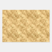 Feuille De Papier Cadeau Glam Emerald Gold Damask Fans Shimmer (Devant 2)