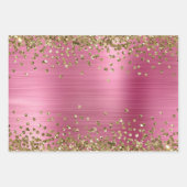 Feuille De Papier Cadeau Glam Girly Pink Gold Leopard (Devant 3)