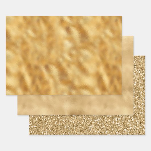 Feuille De Papier Cadeau Glam Gold (Lot)