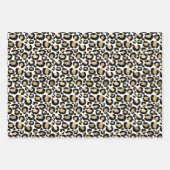 Feuille De Papier Cadeau Glam Gold Black Posters de animaux (Devant)