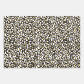 Feuille De Papier Cadeau Glam Gold Black Posters de animaux (Devant 3)