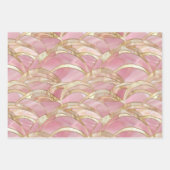 Feuille De Papier Cadeau Glam Gold Chic Pink Peacock (Devant 2)