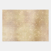 Feuille De Papier Cadeau Glam Gold Crème Champagne Diamond Glitz Mariage (Devant 3)