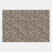 Feuille De Papier Cadeau Glam Gold Empreinte de léopard (Devant)