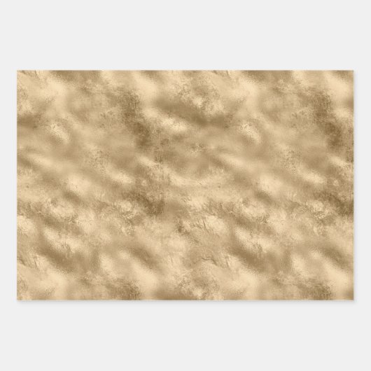 Feuille De Papier Cadeau Glam Gold Glitz Parties scintillant Zebra Print (Devant 3)