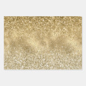 Feuille De Papier Cadeau Glam Gold Glitzy Sparkle Parties scintillant    (Devant)