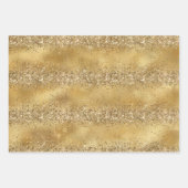 Feuille De Papier Cadeau Glam Gold Parties scintillant Confetti      (Devant 3)