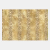 Feuille De Papier Cadeau Glam Gold Parties scintillant Confetti      (Devant 2)