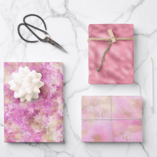 Feuille De Papier Cadeau Glam Gold rose