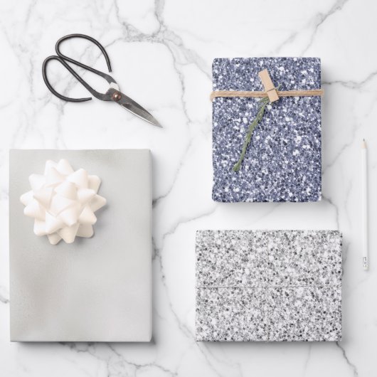 Feuille De Papier Cadeau Glam mauve Pearl White Luxe (Recto)