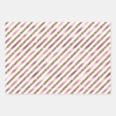 Feuille De Papier Cadeau Glam Pink Glitzy Parties scintillant (Devant 3)