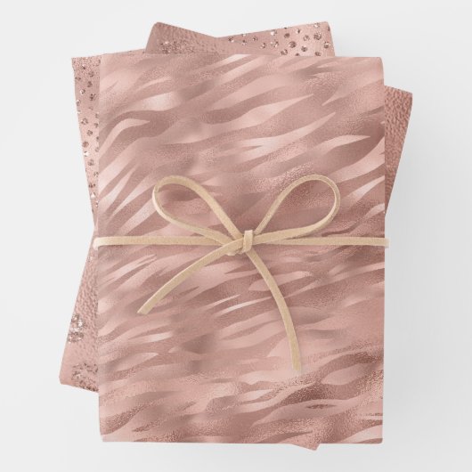 Feuille De Papier Cadeau Glam rose chic (En situation)