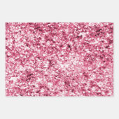 Feuille De Papier Cadeau Glam Rose d'or de perle rose fille (Devant 3)