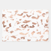 Feuille De Papier Cadeau Glam Rose Gold Blush Abstrait (Devant 3)
