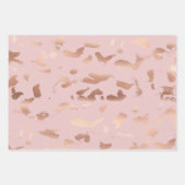 Feuille De Papier Cadeau Glam Rose Gold Blush Abstrait (Devant)