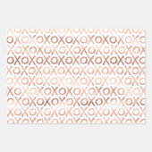 Feuille De Papier Cadeau Glam Rose Gold Blush XOXO (Devant 3)