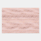 Feuille De Papier Cadeau Glam Rose Gold Blush XOXO (Devant)