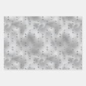 Feuille De Papier Cadeau Glam Silver Stars Noël (Devant 3)