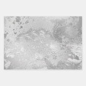 Feuille De Papier Cadeau Glamorous Sparkling Silver Glitter & Foil Patterns (Devant 2)