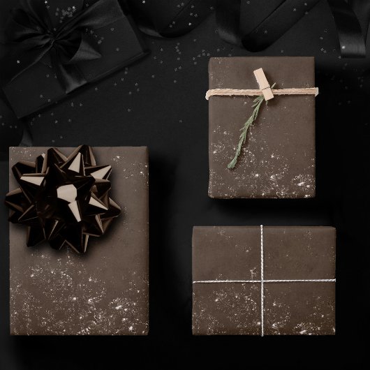 Feuille De Papier Cadeau Glimmery Bronze Grunge | Riche Brown verre Damas