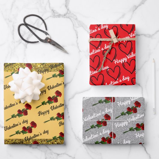 Feuille De Papier Cadeau glitter (Recto)