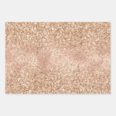 Feuille De Papier Cadeau Glitter Peach Rose (Devant 3)