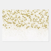 Feuille De Papier Cadeau Glitterie Gold Confetti (Devant)