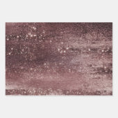 Feuille De Papier Cadeau Glitzy Foil | Rose Gold Blush Glam Faux Metallic (Devant)
