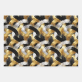 Feuille De Papier Cadeau Glitzy Glam Gold Black Silver Christmas   (Devant 2)