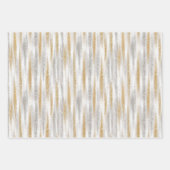 Feuille De Papier Cadeau Glitzy Glam Gold Black Silver Christmas   (Devant)