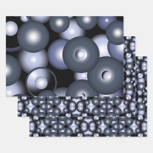 Feuille De Papier Cadeau Global Concentric Circle Orbital Art Abstrait (Lot)