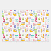 Feuille De Papier Cadeau Glow Up Skincare Gift Wrap 3 Pack – Custom Name (Devant)