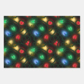 Feuille De Papier Cadeau Glowing Christmas Lights (Devant 2)