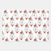 Feuille De Papier Cadeau Gnome De Noël Et Cadeau De Sucre de canne (Devant 2)